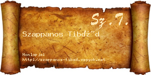 Szappanos Tibád névjegykártya